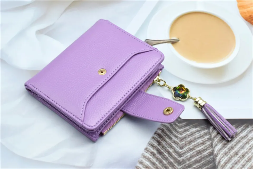 Ladies purse best sale wallet purple