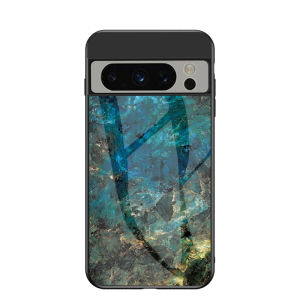 Shockproof Stone Marble Tempered Glass Case Anti-Scratch Hard Phone Cover For Google Pixel 8 Pro 9 8A 7 7A 6A 6 9A 10 Pro XL