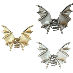 Halloween Bat Theme Hair Claw Clip Large Metal Claw Clamp For Fine Hair Costume Party Accessory Festival Headpiece