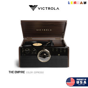 เครื่องเล่นแผ่นเสียง Victrola The Empire 6 in 1 เล่นแผ่นเสียง เทป ซีดี วิทยุ FM บลูทูธ ลำโพงในตัว