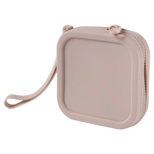 Silicone Pouches Small Square Purse Wallet Light Weight Water Resistant Small Charging Cable Wire Storage Bag
