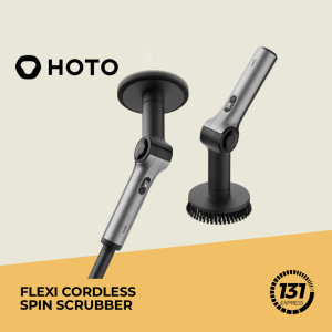 HOTO Flexi Cordless Spin Scrubber 5 Angle Settings 4N.m. Smart Display 8 Brush Head Cleaning