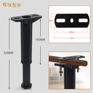 onuobao T-shaped Frame Support Feet Adjustable Feet Heavy-duty Steel Plastic Bed Frame Bed Legs Hardware Support Feet Furniture Replacement Parts