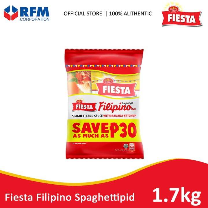 Fiesta Filipino Spaghettipid Fiesta Spaghetti Pasta 800g Fiesta Filipino Spaghetti Sauce 900g