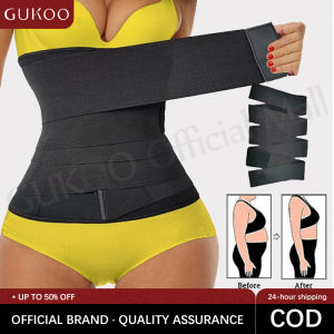 GUKOO Women Slimming Body Shaper Sweat Waist Trainer Tummy Control Wrap Postpartum Recovery Shapewear Trimmer Belt Stretch Bands
