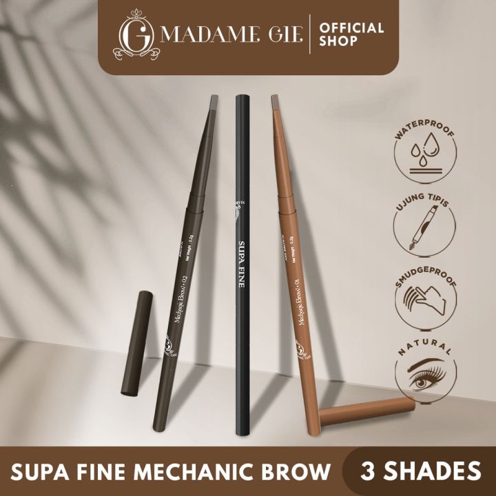 Madame Gie Supa Fine Mechanic Brow - Make Up Pensil Alis - Eye Brow Matic - Make Up Mata - Eye - Rias Wajah