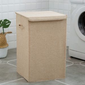SJJL Foldable Clothes Storage Basket Waterproof Cotton and Linen Laundry Basket Large Capacity Laundry Storage Box Storage Bin
