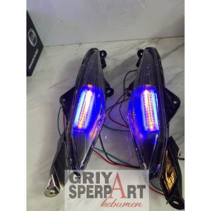 Lampu sen sein Depan honda beAT fi custome Runing