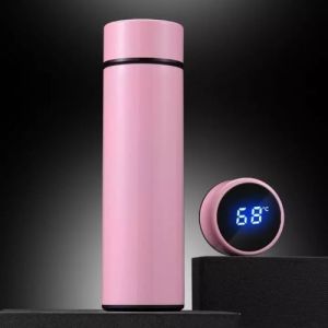 Bình nước giữ nhiệt inox 304 cho bé đi học  500ml có hiển thị nhiệt độ và dây xách 2 lớp giữ nhiệt nóng lạnh cao cấp