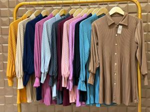 ALASKA TOP BLOUSE strech atasan pleats wanita kekinian blouse terbaru