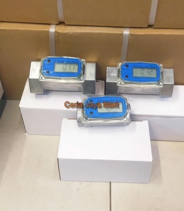 1 " INCHI TURBINE WATER FLOW METER DIGITAL 1 INCH FUEL SOLAR NPT ...