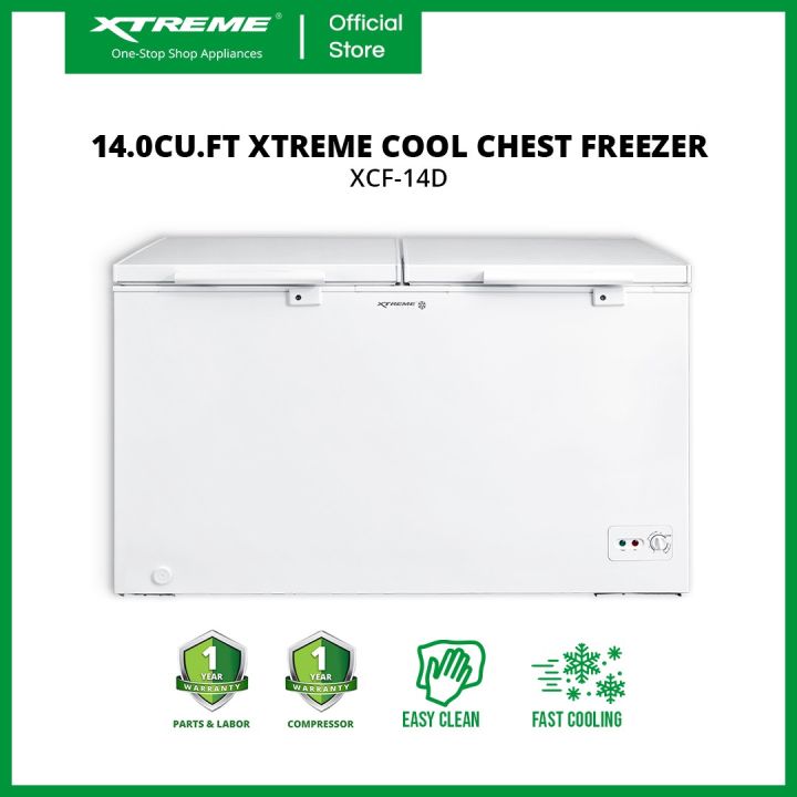 XTREME 14CU.FT CHEST FREEZER NONINVERTER MANUAL DEFROST DOUBLE DOOR