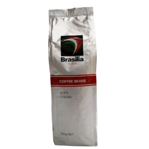 Brasilia Coffee Beans Espresso Supa Crema 250g Roasted Whole Arabica Coffee Beans