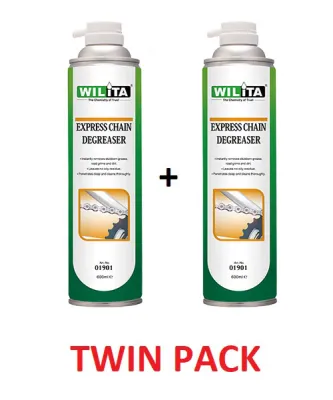 Wilita Bike Degreaser for Bicycle Care and Cycling Maintenance Twin Pack Wilita Express Bicycle Chain Degreaser 600 ml – Remove stubborn grease dirt residue - Singapore ready stock