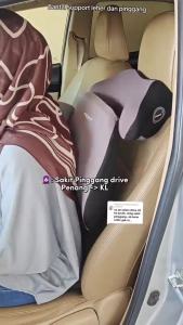 Car Headrest Lumbar Support Pillow Set Memory Foam Automotive Neck Back Cushion Milk Silk