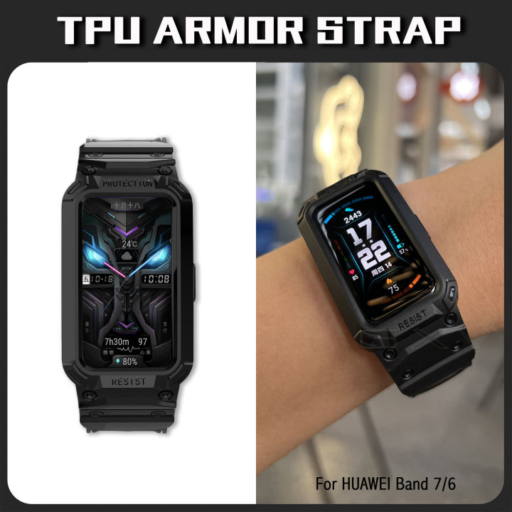 Soft TPU Casio Armor Strap for Huawei Band Wristband Full
