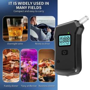 Đồng hồ đo kỹ thuật số breathalyzer chuyên nghiệp với tiếng bíp Đèn pin lớn & công tơ mét kiểm thử phản ứng nhanh đèn báo