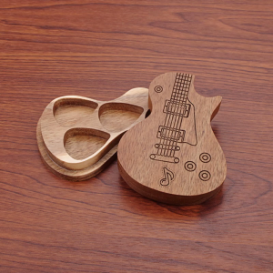 Guitar Picks Wooden Picks Box Exquisite for Case Container Organiser Musical Instrument Accessories for Guitarist