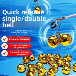 SPDD 5Pcs Auto-alarm Fishing Bell Loud Quick-Clip Fishing Rod Bell  Light Fishing Bell Alarm for Night Fishing and Ice Fishing Hook Biting Reminder