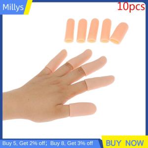 Millys 10 cái bộ Silicone gel ống tay Băng ngón tay bảo vệ Pain ngón tay cái cap