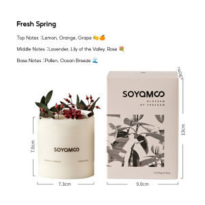 Scented Candle Gift Ideas Dried Flower Scented Candle Gift for colleague 270g Soy Wax Candle