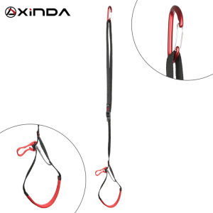 Xinda profesional laras webbing kaki gelung mendaki poliester kaki gelung ascender tali pinggang peralatan band rock climbing equipment