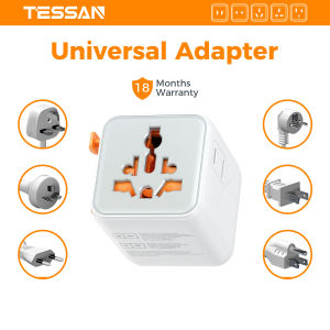 TESSAN Universal Travel Adapter with Type C USB Charger Adaptor Socket International Plug Wall Socket for Europe Germany