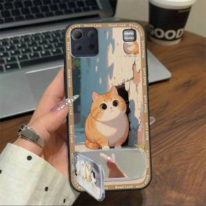 Cartoon Dirt-resistant Phone Case For LG K92 5G/Q92 Plush Back Cover 3D Embroidery Silicone Mirror Cloth Patch Cute TPU