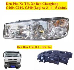 Đèn Pha cho Xe Chenglong C260 C310 C340 Đời 2013- 2018 (Xe 3-4-5 chân). Hàng đẹp Chất Lượng Cao