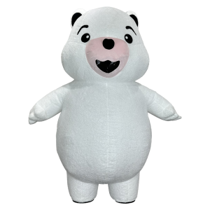 Inflatable Big White Bear Costume Mascot Parade Adult Character Cosplay Animal Birthday Halloween Party Plush Set