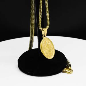 [Charmstone]St. Michael Archangel สร้อยคอโลหะสแตนเลสป้องกัน Me Saint Angel สร้อยคอ Orhodox Amulet คริสเตียนเครื่องประดับ Collar