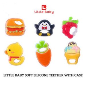 Little Baby Soft Silicone Teether w/ Case Gigitan Bayi Silikon Tempat