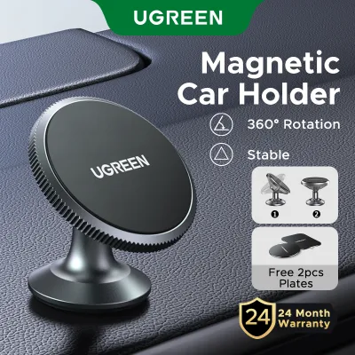 UGREEN Magnetic Car Phone Holder and Ring Stand for iPhone 16 Pro Max iPhone 17 Pro Max iPhone 15 Plus 360 Degree Magnet Mount Car Holder