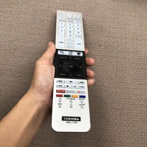 Điều khiển Tivi Toshiba RM-L1238 có giọng nói và internet - Remote đầu bấm từ xa smart TV Toshiba RM-L1238  - tặng kèm pin