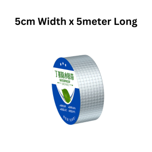 Aluminum Foil Butyl Waterproof Tape For roof leak Roof Sealant Wall Crack Pandikit Sa Bubong Tape Waterproof Tape Aluminum Foil Butyl Tape Sealing Self-adhesive Tape Color Steel Roof Wall Leakage Repair Tape 5M