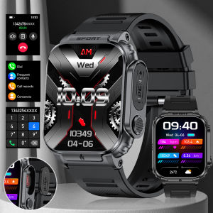 LIGE Original Bluetooth Call Smart Watch Men 500mAh Big Battery 1.95" IPS HD Full Touch Screen Electronic Heater Smartwatch Outdoor Sports Watches