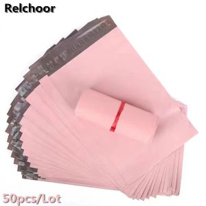 50Pcs Pink Poly Mailer Shipping Bags Waterproof Mailing Envelopes Self Seal Post Transport Bags Thicken Courier Bag 16 Sizes2026