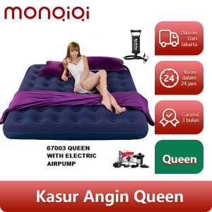 Bestway 67003 Kasur Angin Queen Biru [186*137*22] / Kasur Tiup Air Bed Queen Size