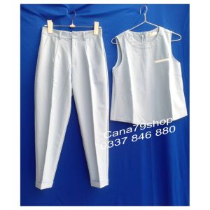 Hàng QC- Set Bộ Công Sở Sang Chảnh Áo Kiểu Đẹp Quần Ống Dài- Hàng Quảng Châu