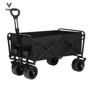 Camping Hand Truck Large Capacity Folding Small Trailer Swivel Wheels Extended Picnic Trolley for Outdoor Camping Travel [Vodool Shophouse]
