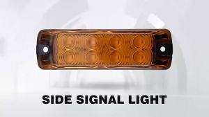 WH 2PCS 8 Leds Flash Warning Signal Light 12V 24V Side StrobeLamp Square for Cars Pickup-Truck 4WD Cargo Semi Trailer Brake Taillight