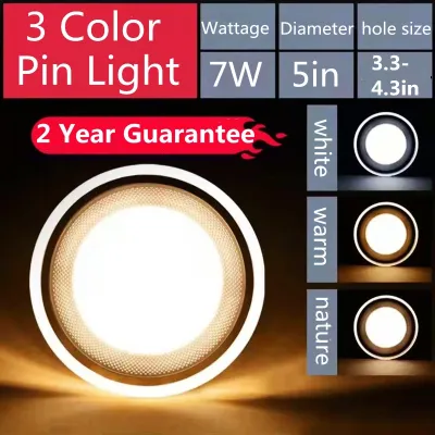 Tri Color Pin Light LED Dimming ceiling light RGB 3 Color Downlight Recessed tricolor pinlight Led lamp for Living Room bedroom Bar Pin Lights multicolour pin light Purple Blue Warm White ​Light Down Light Lamp SINRIT
