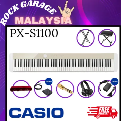 Casio PX-S1100 88 Keys Digital Piano Full Package With Headphone - White ( PXS1100 / PX S1100 )
