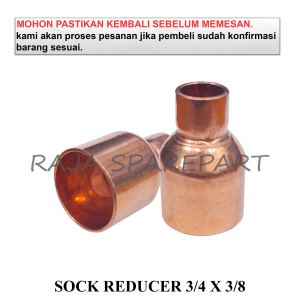SOCK PIPA TEMBAGA / SOCK REDUCER AC TEMBAGA / SOCK REDUCER 3/4 X 3/8