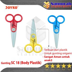 Gunting Kecil Joyko SC-18 / Potong Kertas origami SC 18 Bahan Plastik - Khusus Untuk Anak TK / SD