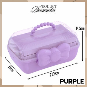 3Layer Girl Hoops Children Hair Clip Pony Accessories Bow Knot Storage Box Jewelry Display Holder TH