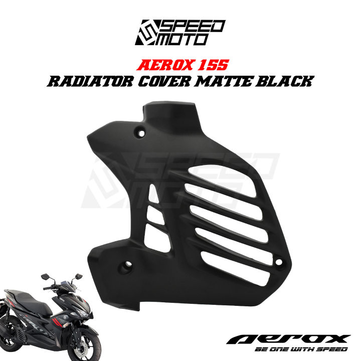 YAMAHA AEROX 155 V1 RADIATOR COVER GLOSSY CARBON / MATTE BLACK ...