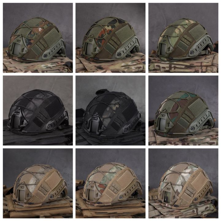BOOIU Copertura per casco tattico Veloce MH PJ BJ Casco in tessuto OPS