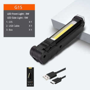 FCSUPERFIRE G20 multifunctional flashlight with rechargeable portable LED strong light flashlight waterproof long-range/side light/multiple modes torch outdoor camping hiking household vehicle repair work light