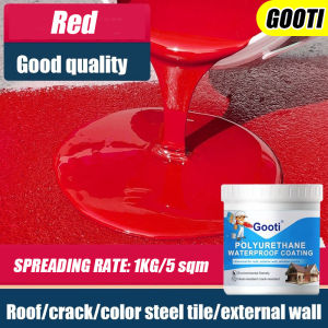 ❤1000G with brush ❤ Gooti Super Waterproof Glue Sealant with brush repair bubong plywood roof wall tile waterproofing sealant Flexible Rubber Waterproof Coating Roof Leak Water Proping Sealant